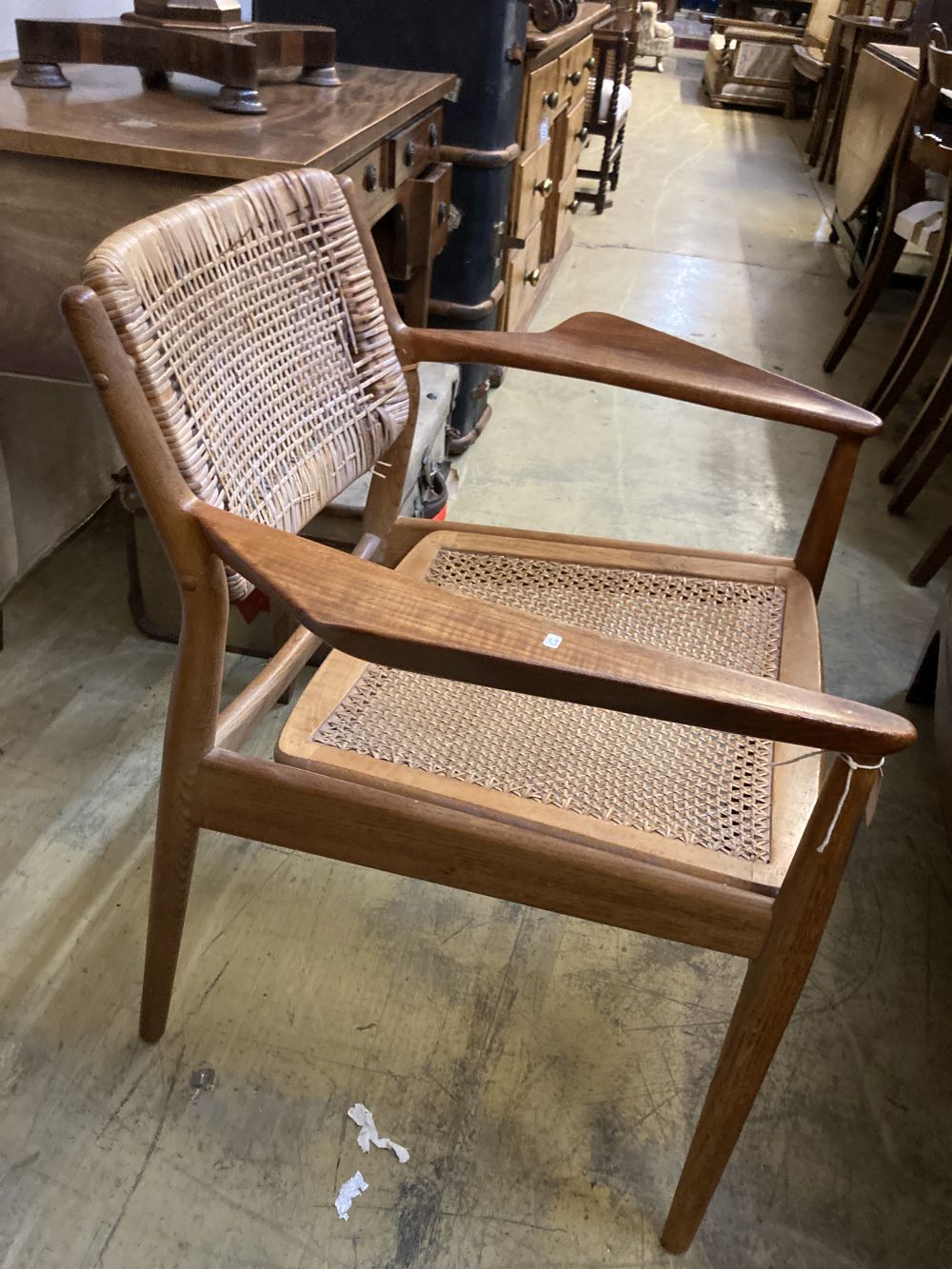A Danish Sibast teak elbow chair